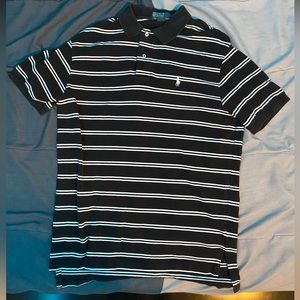 Polo by Ralph Lauren Men’s black and white collared shirt size Large